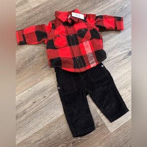 Baby Gap Plaid Lumberjack 3-piece set, Baby Outfit, 3-6 Months, New with tags